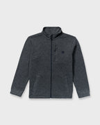 Boundary Mock Neck Zip Sweatshirt - Navy