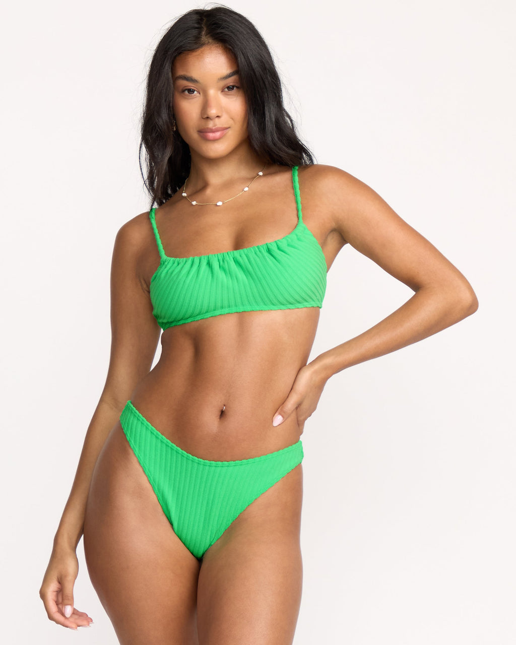Josie In The Loop Mila Bralette Bikini Top - Jungle Green