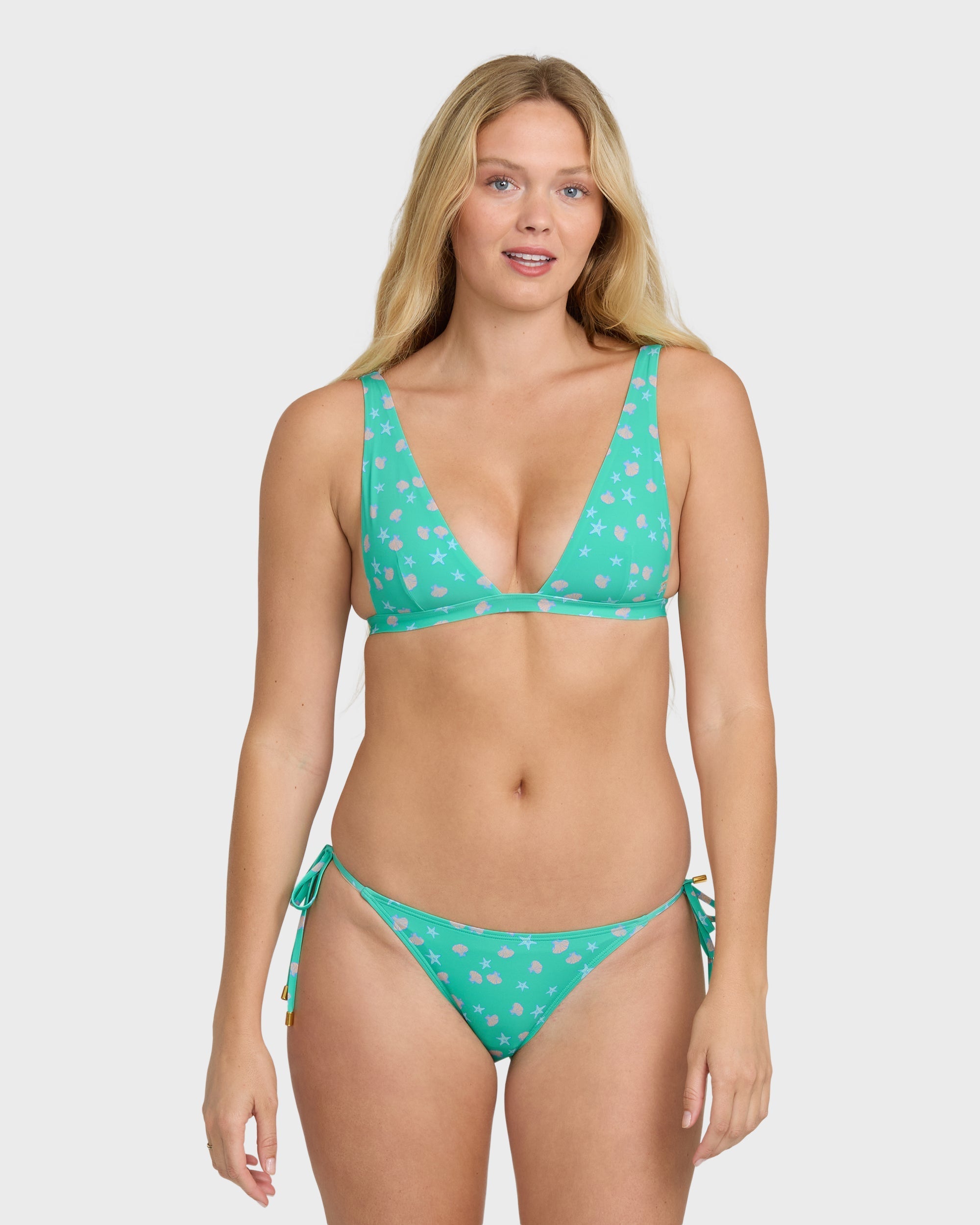 Ship Wrecked Tie-Side Tropic Bikini Bottoms - Green Tropics