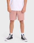 Crossfire Elastic Wave Washed 18 Amphibian Hybrid Shorts - Ash Rose