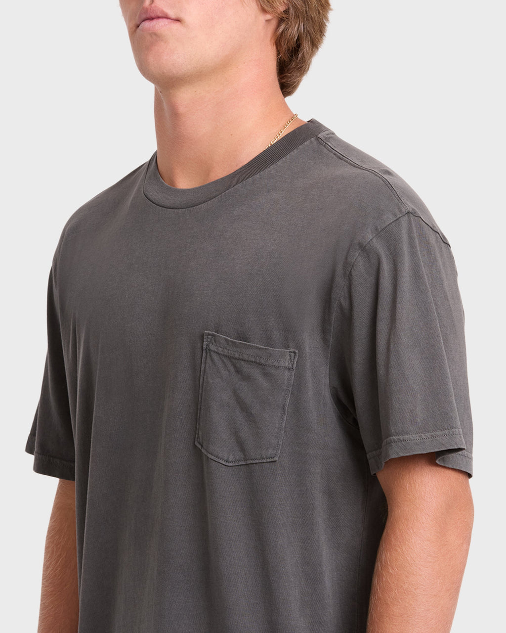 Essential Wave Washed Premium Short Sleeve Pocket Tee - Raven